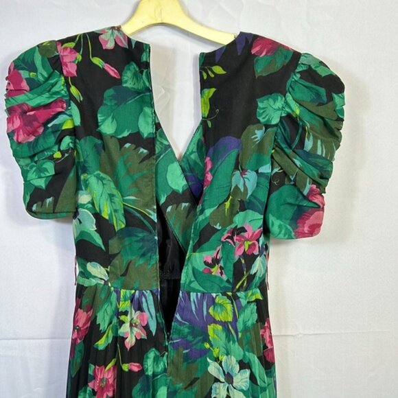 Vintage Opening Night Floral Dress Size 9/10 Excellent Condition Tulle Skirt - Picture 5 of 9